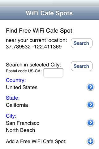 Free WiFi Cafe Spots BlackBerry App Review