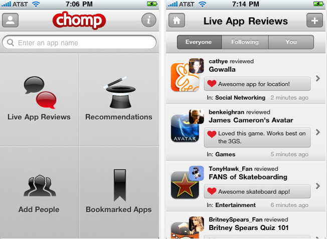 Find the Best Apps with Chomp app for iPhone