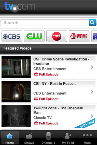 Figure out ways to get all your shows of interest with TV.com App for iPhone