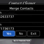 Merge duplicate contacts using Contact Cleaner App for BlackBerry