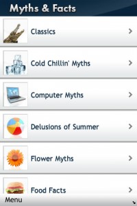 Myths and Facts App for iPhone 