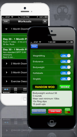 Doomsday Fitness App for iPhone 
