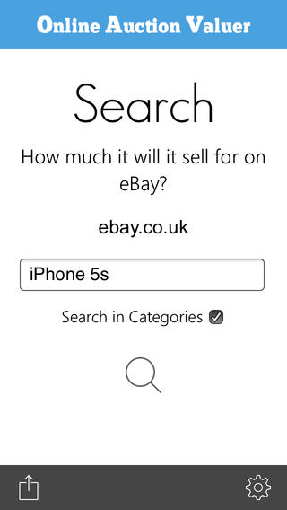 Online Auction Valuer App for iPhone