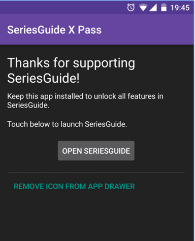SeriesGuide-X-Pass-Android-App-Review