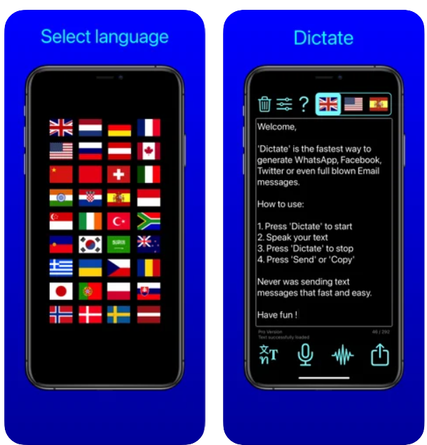 Dictate Pro Speech to Text iPhone App Review