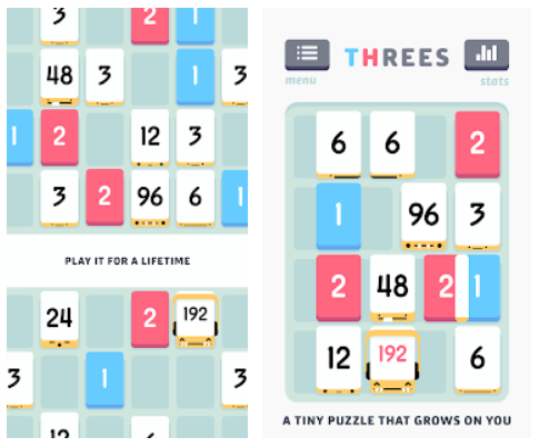 Threes Puzzle Video Game Android App Review