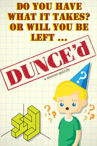 Dunce'd iPhone game app