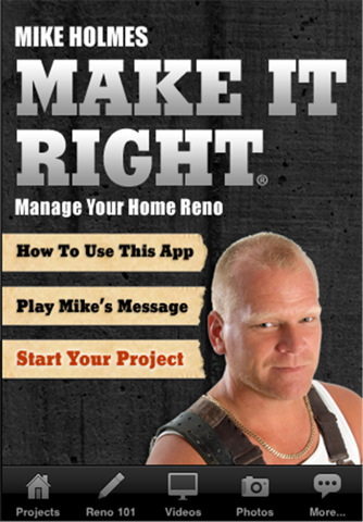 Mike Holmes Make It Right app for iPhone