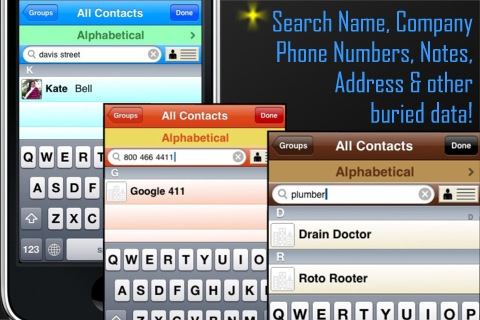iPhone Fast Contacts App