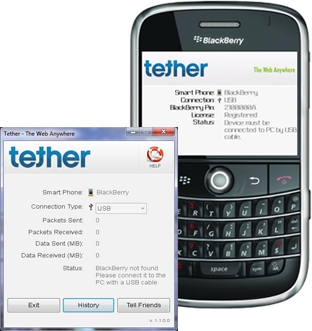 Tether App for Blackberry