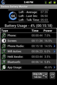 Badass Battery Monitor App for Android 