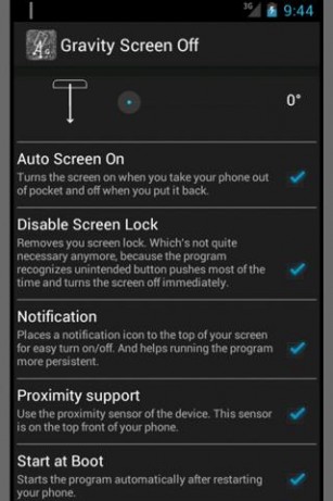 Gravity Screen Pro App for Android