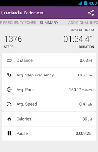 Runtastic Pedometer PRO App for Android