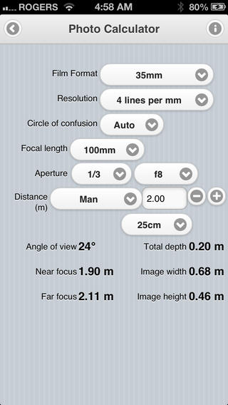 Douglas Photo Calculator App for iPhone