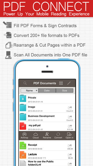 PDF Connect App for iPhone