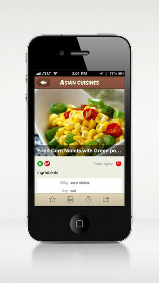 Asian Cuisines App for iPhone