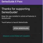 SeriesGuide X Pass Android App Review