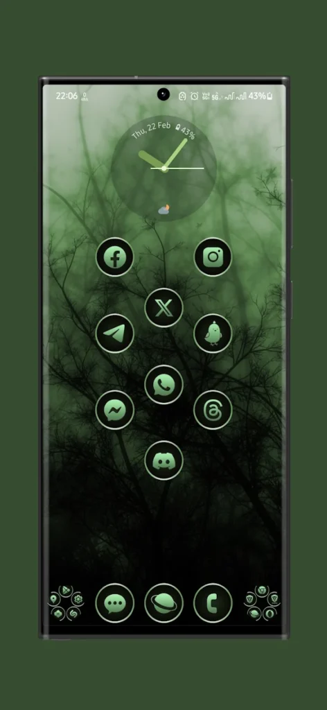 Gothic Forest Green Icons Android App Review